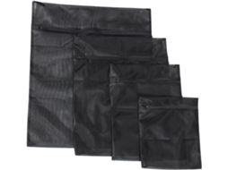 Conjunto de 4 Sacos Malha Poliéster para Lavanderia com Zíper, Ideais Roupas Delicadas e Íntimas CHABERLU