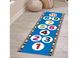 Tapete de Pular Infantil Chrui Amarelinha, 120cm, Lavável e Antiderrapante - 50*120cm - Azul