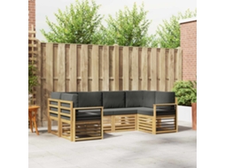 Vidaxl Conjunto De Sofás Para Exterior 6 Unid. Branco E Antracite