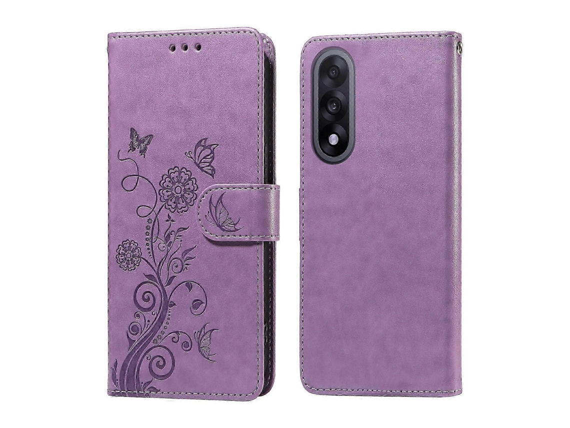 25-26 For Oneplus Nord 5 5g Leather Case Butterfly Floral Imprint Wallet Stand Cover