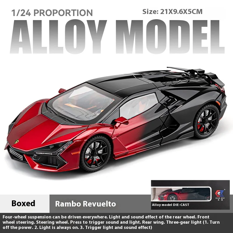 (vermelho) Modelo De Carro Fundido Sob Pressão 1:24 Revuelto