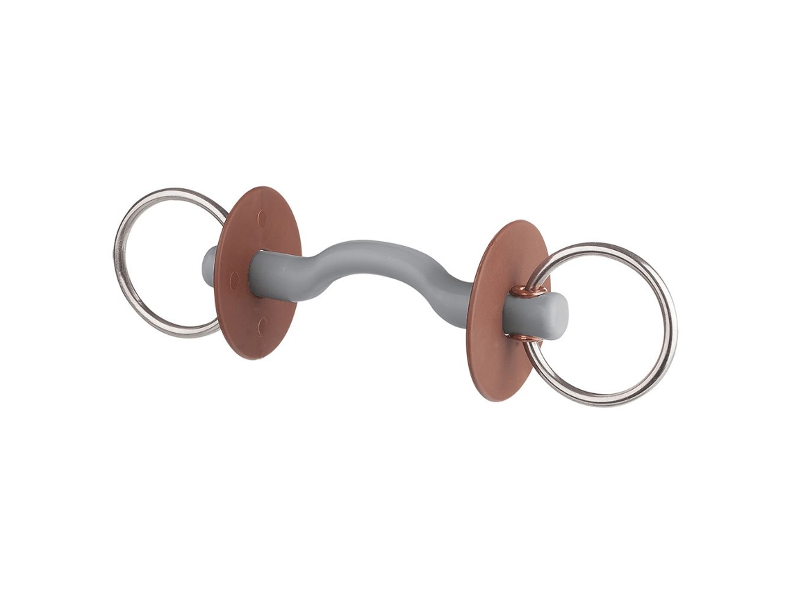 Suave Snaffle Tongue Arc Bar 6 Cm Mordeu Prateado 120 Mmberis