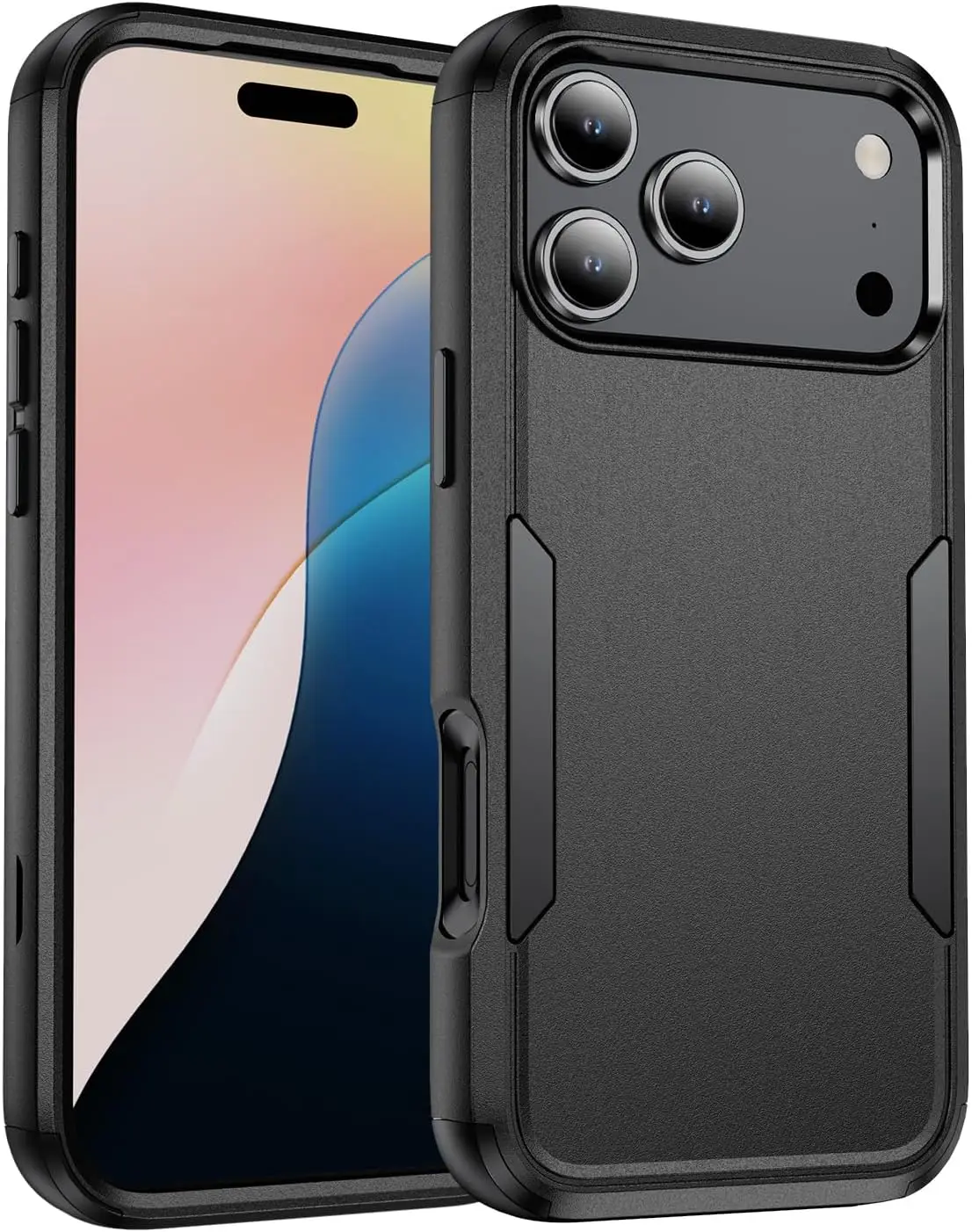 (preto, Iphone 15 Plus) Capa Protetora Tripla Reforçada, Resistente A Impactos E Quedas, Para Iphone.