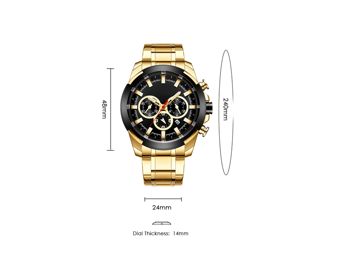 Reloj Hombre Curren 8361 Cuarzo Con Calendario Resistente Al Agua Correa Acero Inoxidable