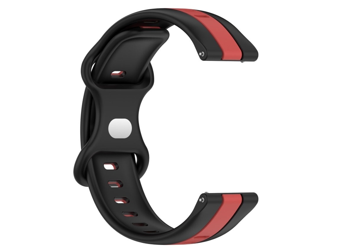 Bracelete de Smartwatch para Huawei GT2 46mm 20mm Fivela Borboleta de silicone de duas cores (preto + vermelho)