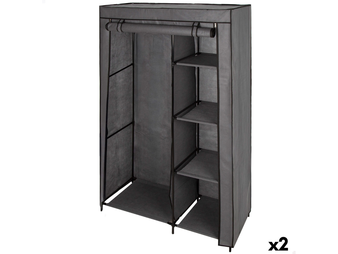 Guarda Roupa Max Home Cinza Escuro 105 X 160 X 44 Cm 2 Unidades