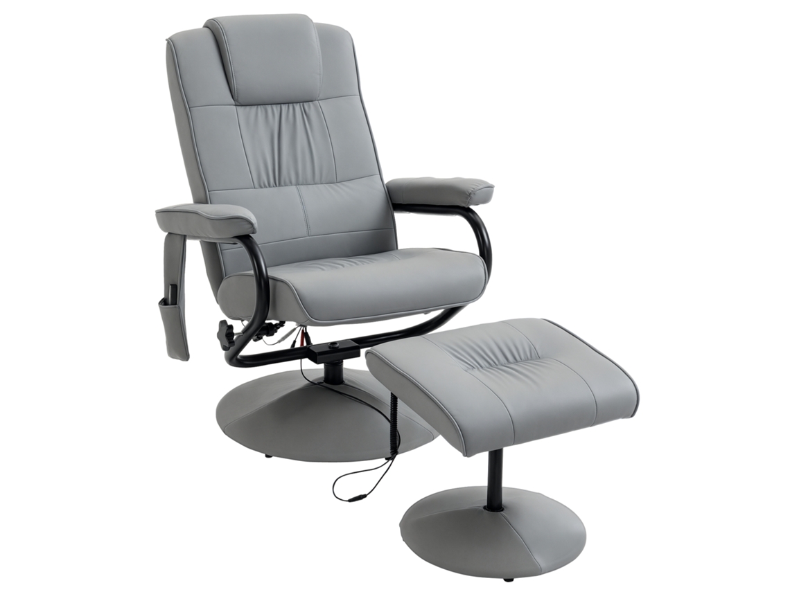 Cadeira de Massagem com Assento, Giro e Inclinação de 145°, 10 Pontos de Massagem, Dimensões 77x84x102 Cm, Cinza. SINI TECH STORE