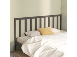Vidaxl Cabeceira De Cama 206x4x100 Cm Pinho Maciço Cinzento