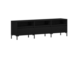 Conjunto 1 Gabinete Para Tv Vidaxl Preto Derivados De Madeira (150 X 30 X 44,5 Cm)