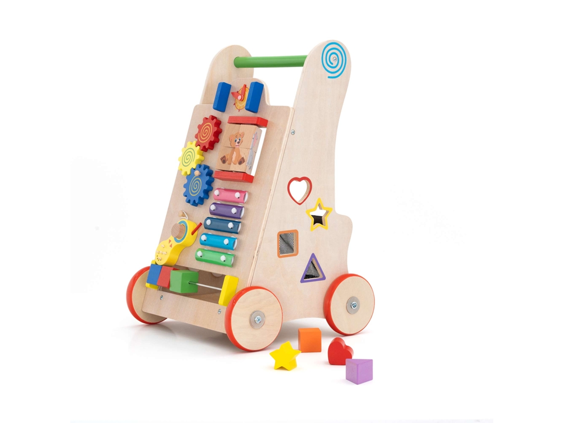 Walker For Baby Multiactivities Montessori Robinol Salamina 33X31.5X52 Cm De Eco De Madeira Estimula O Desenvolvimento Psicomotor