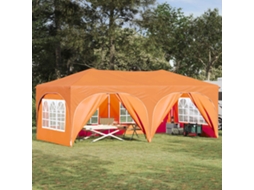Vidaxl Tenda De Festa Pop-up 575 X 288 X 245 Cm Laranja Tecido Oxford