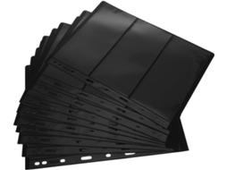 Álbum Hemobllo Para Timbres 10 Páginas Double Face Noires En Pet - 9 Trous Et 3 Rangées