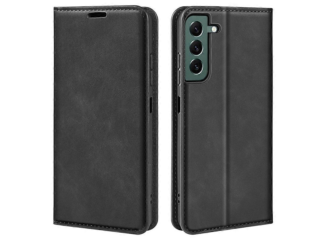 Capa De Couro Com Fixação Magnética Estilo Retrô Para Samsung Galaxy S23+ 5g.