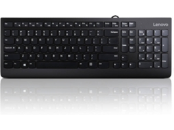 Teclado LENOVO 300 (Membrana - Português - Preto)