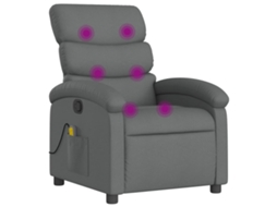 Massage Recliner Chair, Massage Recliner Chairs Vidaxl Cinzeto Tecido