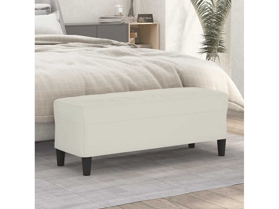 Vidaxl Banco 100x35x41 Cm Veludo Cor Creme