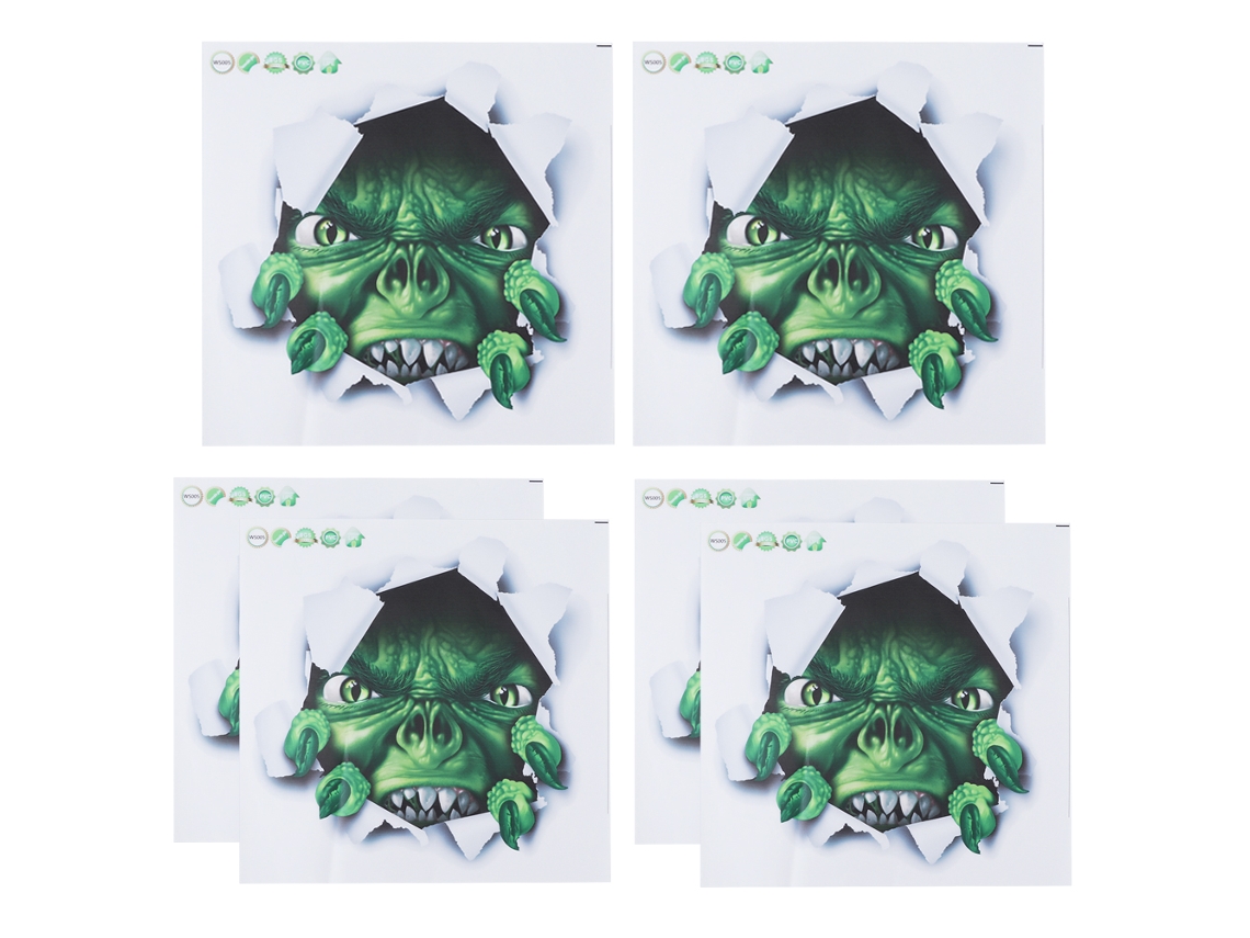 Decalques De Parede Halloween Autoadesivos Pvc 6 Unidades