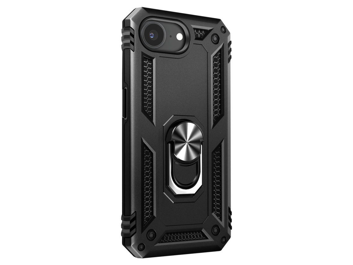 Capa Iphone 16e Híbrida Anel Suporte Magnético Preto Avizar