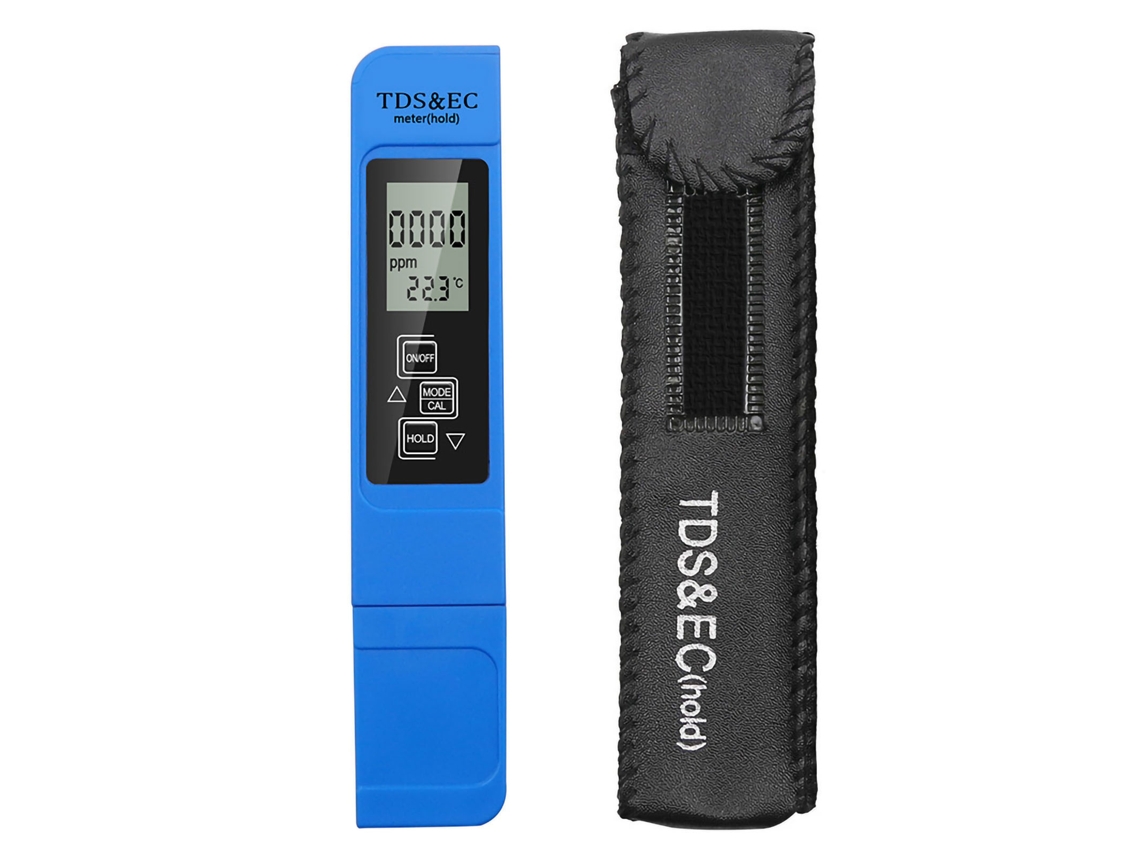 Yuru medidor tds ec portátil com display lcd 3 em 1 teste de qualidade da água para aquário piscina azul