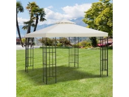 Cobertura de Gazebo de Jardim 3x3m,toldo Substituto para Pavilhão,tenda Pérgola em Creme MEGA ECHO TRADE SHOP