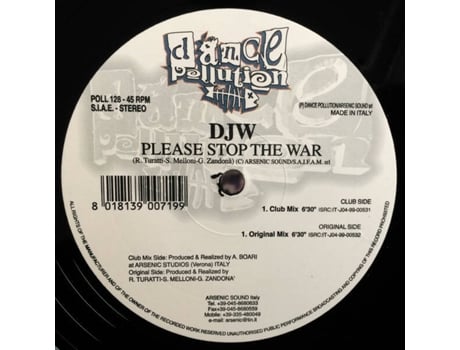 Vinil Please Stop The War Dance Pollution