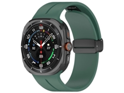 Pulseira De Silicone Com Fecho Dobrável Magnético Para Samsung Galaxy Watch Ultra 47mm