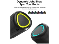 Alto Falante Bluetooth Portátil Com Luzes Som Potente E Cristalino Ipx5 À Prova Dágua Tempo De Reprodução O Dia Todo Entrada Para Cartão Aux Yizhood