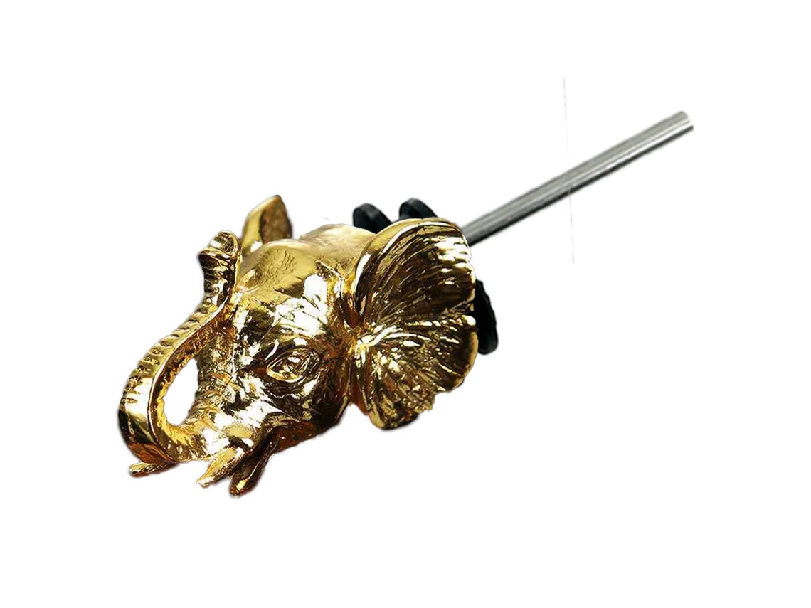 Ferramenta Derramador de Vinho Animal Liga Zinco Aerador Aço Inoxidável Dourado com Cabeça Elefante e Dispensador Lic UISAVE