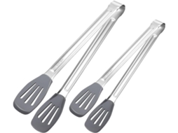 Pinças Para Alimentos Cabilock Em Silicone E Aço Inoxidável, 23cm E 30cm, Resistentes Ao Calor, Pinças Práticas Para
