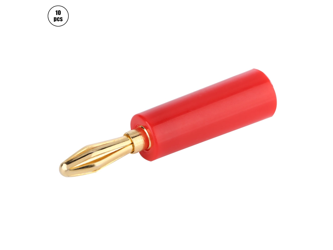 Conector De Áudio Banana De Cobre Niquelado Laxiscreed, Sem Solda, 4mm Para Áudio De Alta Qualidade