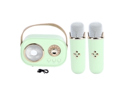 Conjunto de Alto falante Ktv com Microfones Duplos Sem Fio, Bluetooth EOOCOO