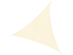 Toldo Triangular Large de Polietileno Resistente aos UV 3x3x3m Creme