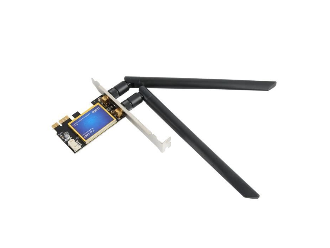 HURRISE Pcie Placa Wifi Placa de Rede Pcie 2.4G/5G Dual Band Pci Express Placa de Rede com Suporte para Caixa de Computador