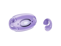 Fones Abertos Bluetooth Verdadeiros Sem Fio com Clipe, Resistente Suor, Carregamento Rápido, 24h Reprodução Roxo JIAPEI