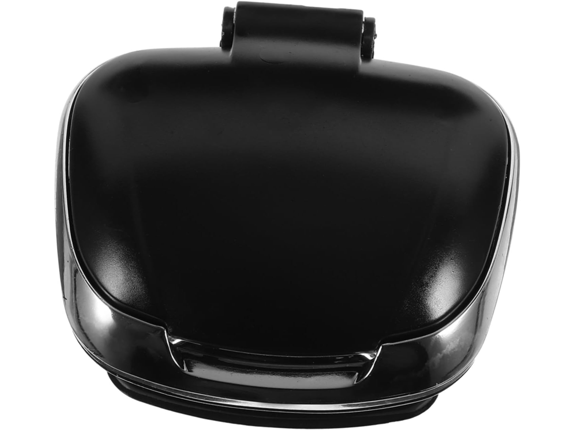 Cinzeiro De Carro Led Preto Em Plástico, Com Ventilação.