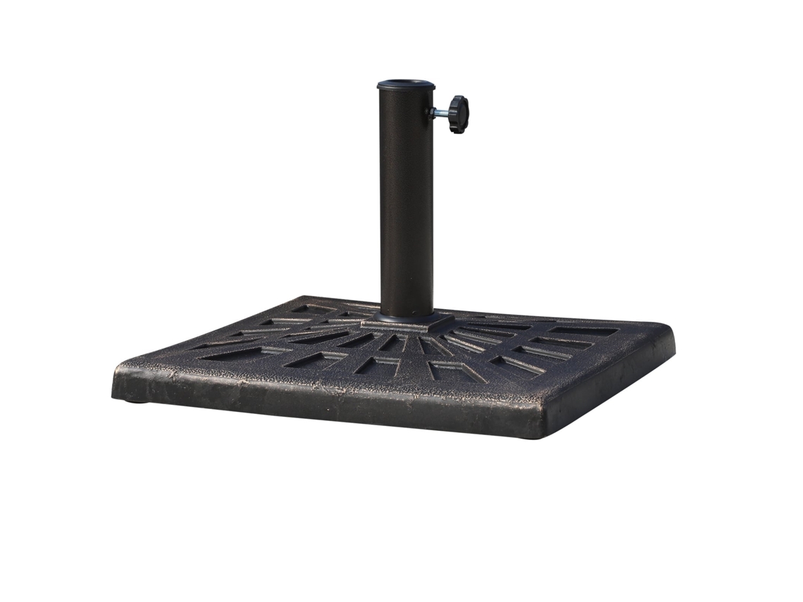 Base para Guarda-sol Quadrada em Resina para Hastes 3.8/4.8cm 47x47x32cm | S/MARCA