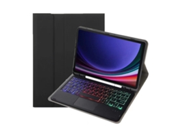 Capa Com Teclado Bluetooth E Touchpad Compatível Com Samsung Tab S6 Lite De 10,4 Polegadas, Retroiluminada
