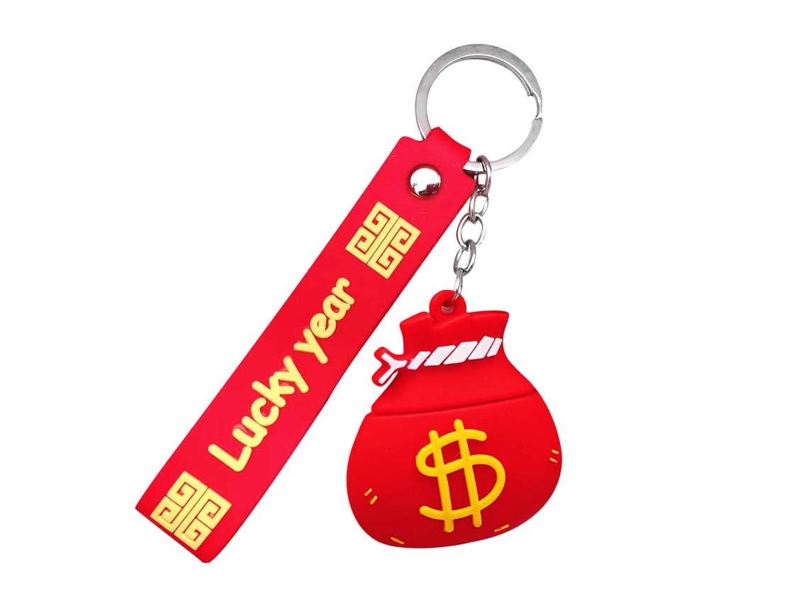 Laxiscreed Chaveiro Bolsa Da Sorte De Ano Novo Com Amuletos De Prosperidade E Dinheiro