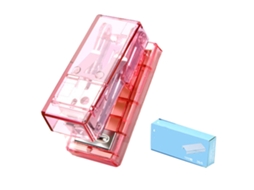 Mini Grapadora Portátil, Bonita, De Acero Semitransparente, Ahorra Esfuerzo, Para Escritório De Escritório, Escola, Rosa, Pequena, Manual