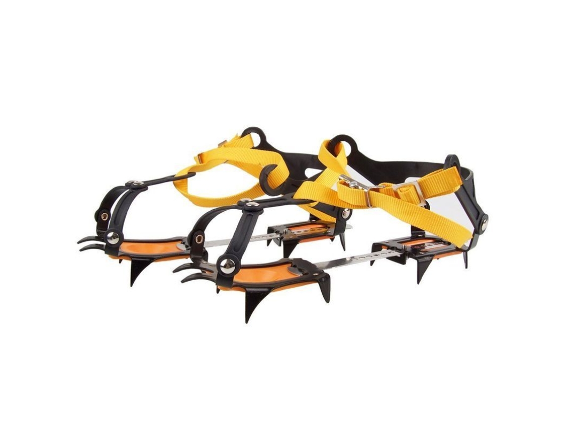 Travas de aço inoxidável para snowboard com corrente soldada, 10 dentes para evitar escorregões.