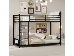 Beliche duplo de metal ultrarresistente e silencioso, com grades de segurança, 90x190 cm VSOGA