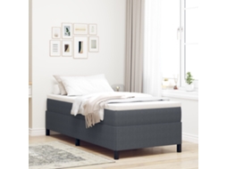 Cama Cinza Escuro 90x190 Cm Tecido Cotelê