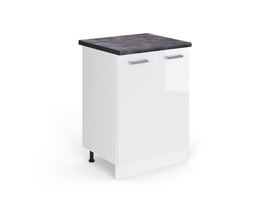 Móvel baixo de cozinha Vicco R-Line, branco alto brilho, 60 cm, PA Antracite