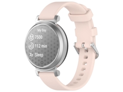 Bracelete para Garmin Lily 2 em Silicone com fivela prateada e liberação rápida rosa