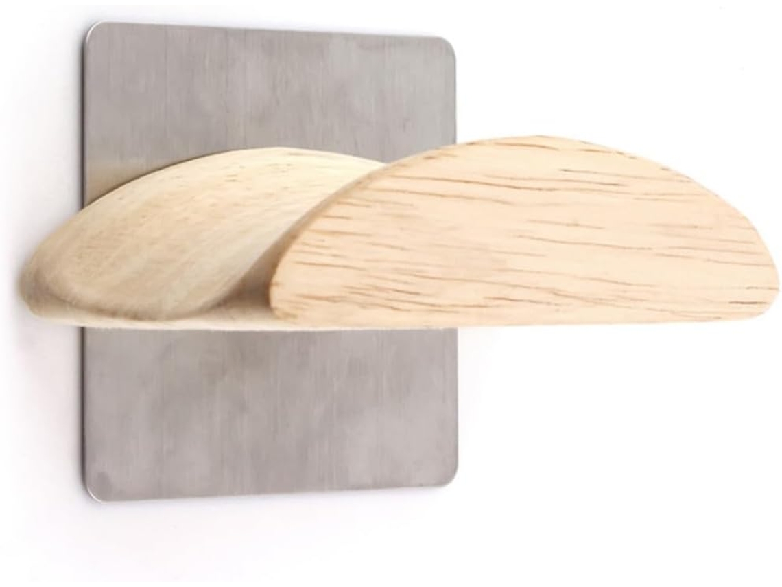 Suporte De Parede Para Fones Ouvido Lalafina Com Design Simples Em Aço Inoxidável E Madeira Maciça, Base Estável Para