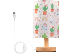 Abajur De Cabeceira Em Formato Cacto Com Entrada Usb, Sem Necessidade De Lâmpada, Luz Led Quente Para Quarto, Sala De