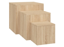 Side Table, Side Tables Vidaxl Marrom Madeira Processada (n/a)