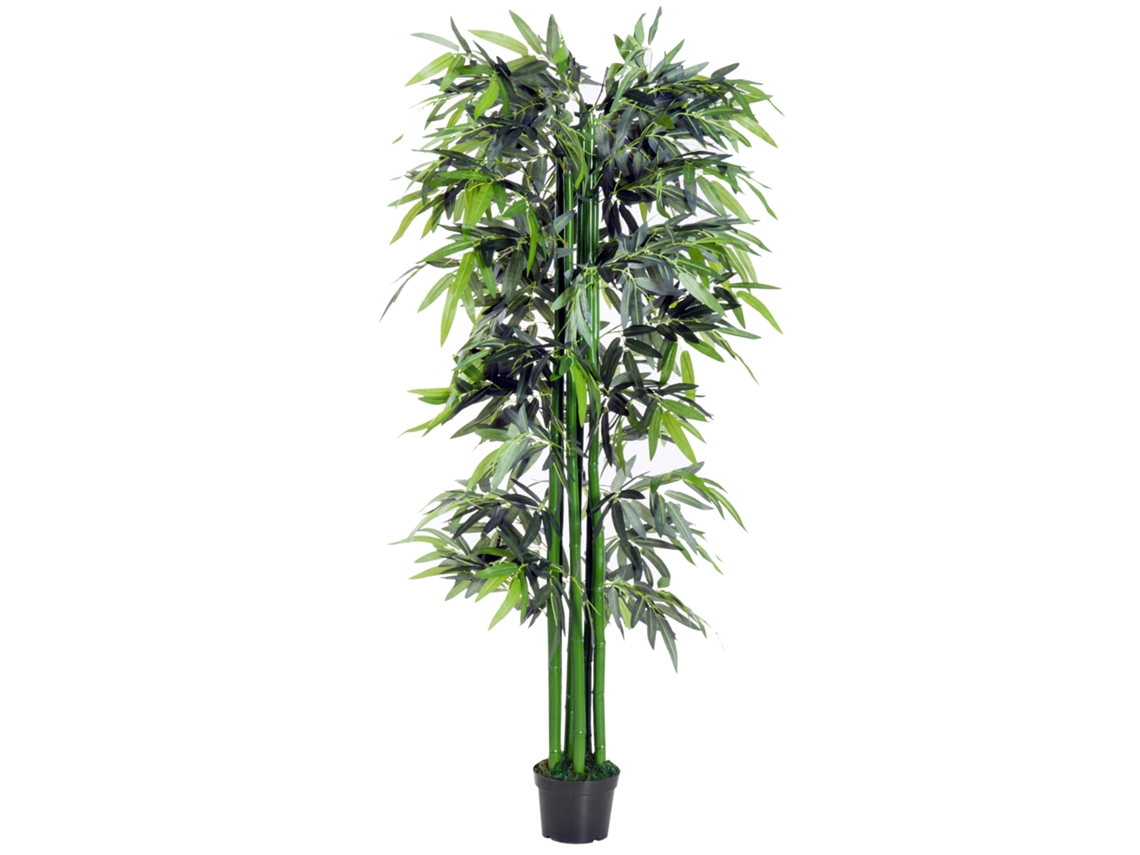 Planta, Fabricado Em Bambu, Ideal Para Exterior E Interior, Com Artificial Em Vaso, Design Prático E Funcional, 180cm