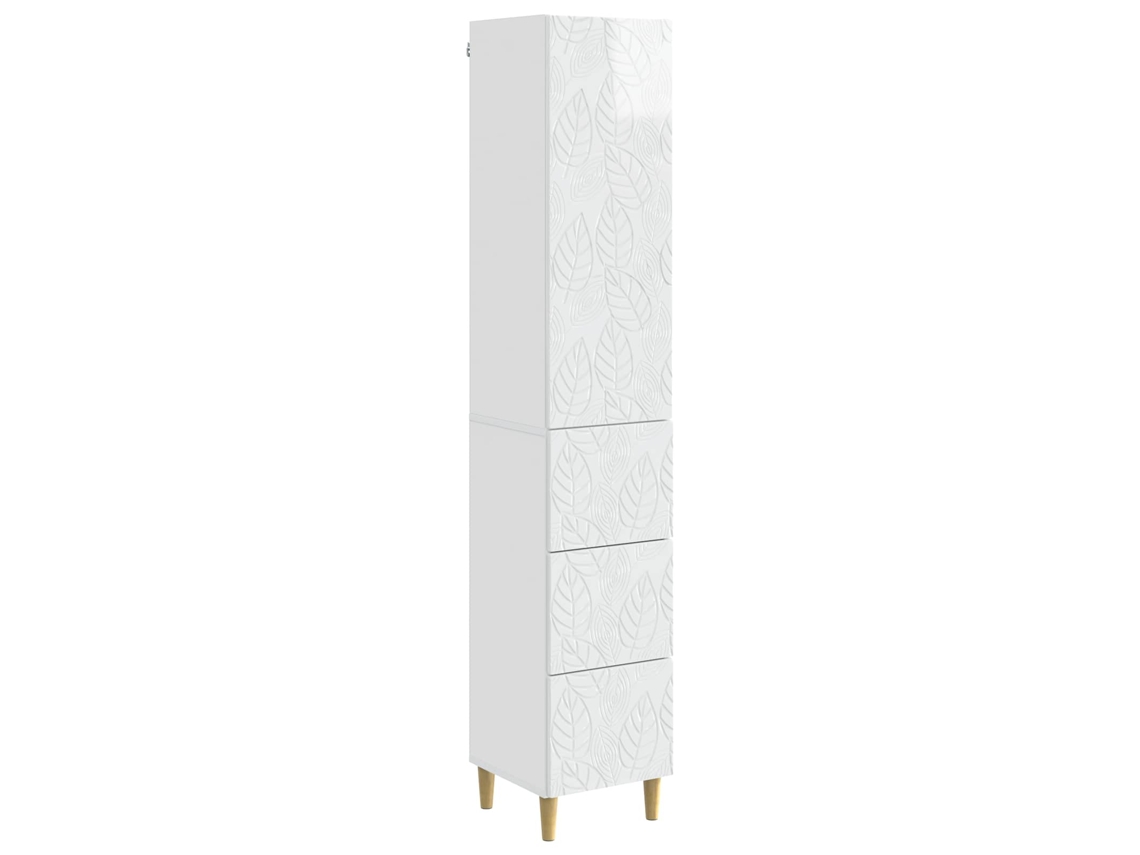 Maison Exclusive - Conjunto De Gabinete 2 Unid. 33 X 34,5 X 90 Cm Branco Brilhante