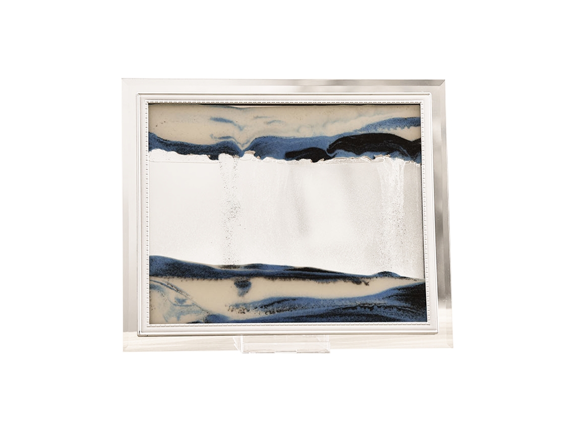 Relógio de Areia Decorativo 10 Polegadas Preto, Branco, Azul LAXISCREED